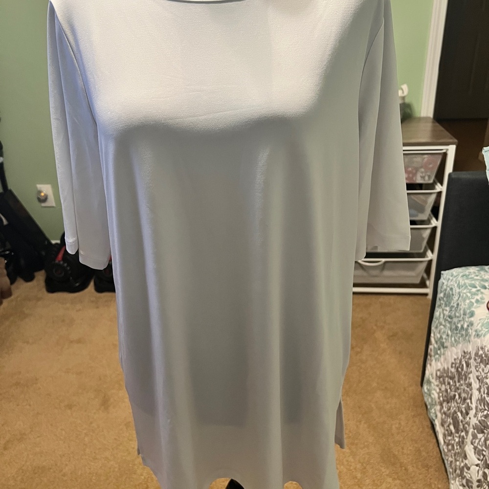 Susan Graver White Liquid knit top